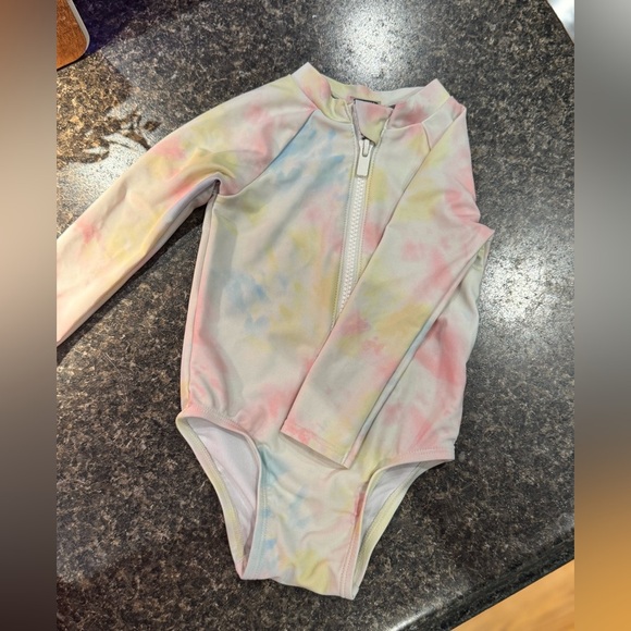 Old Navy Other - Old Navy Pink and Yellow Bodysuit with Long Sleeves